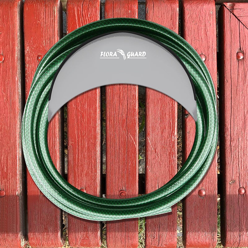FLORA GUARD Garden Hose Holder, Heavy-Duty Metal Hose Hanger, Holds Up to 125 ft, Gaeden Hose Wall Mount for Outdoor Patio, Rust and Slip Resistant (Gray) - Image 4